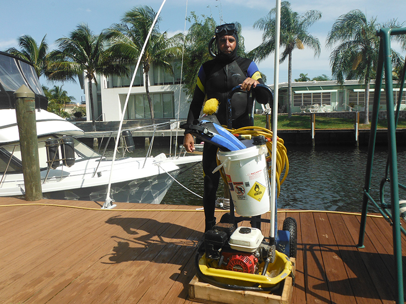 Under water boat maintenance Miami